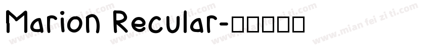 Marion Recular字体转换